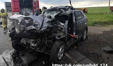 На Южном Урале водитель иномарки погиб в столкновении  КАМАЗом